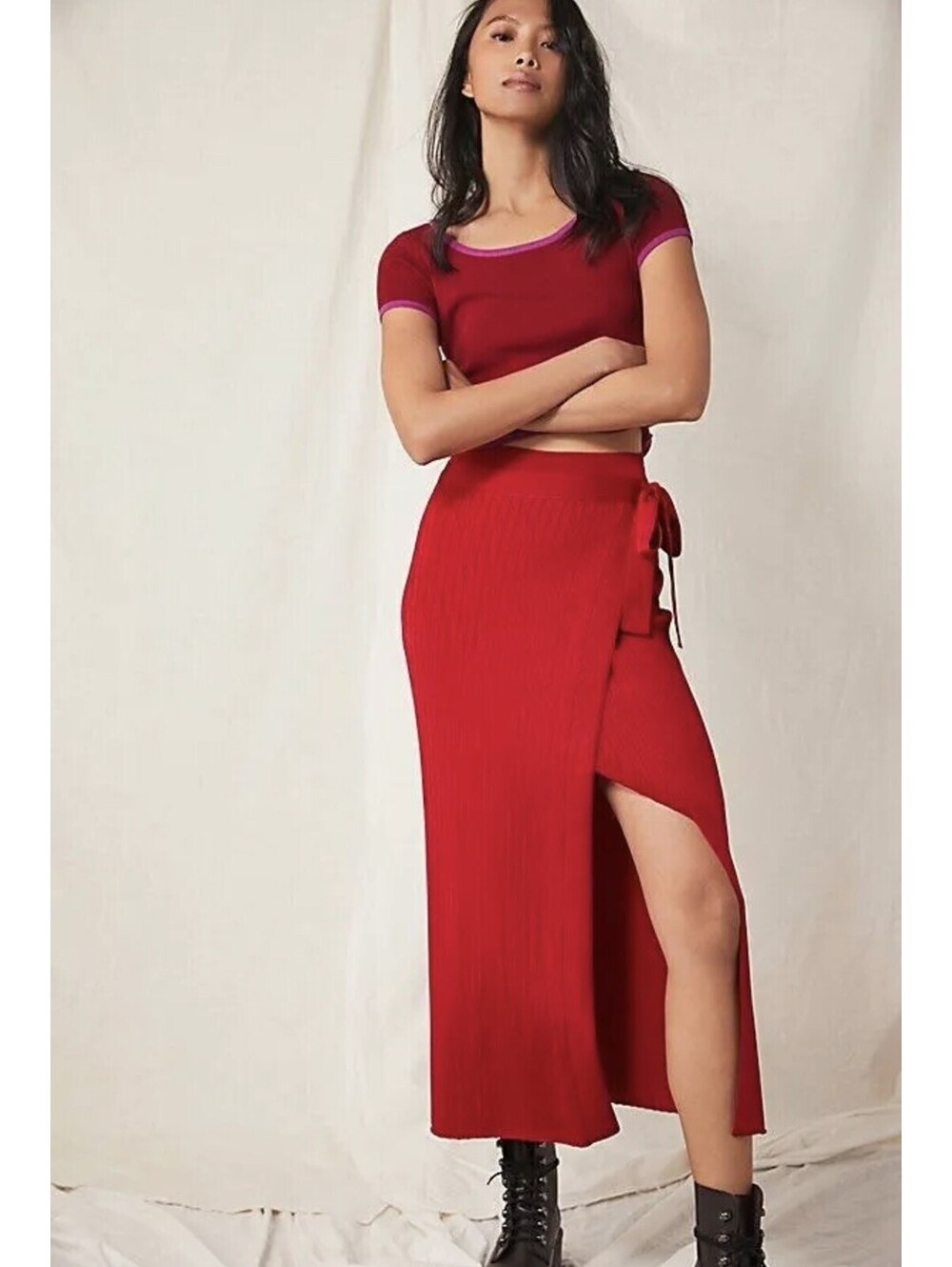 New Free People Under Sun Wrap Skirt Size XS $98
